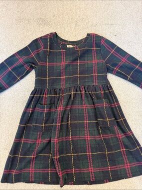Faherty Dark Green Plaid Dress Size 8